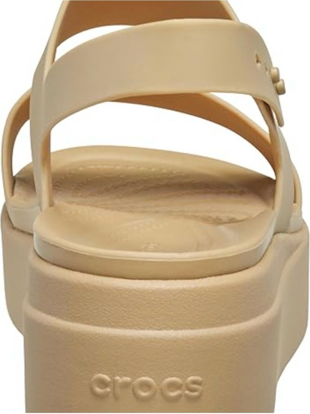 CROCS Women's Tan Platform Slingback Sandal - Picture 3 of 5